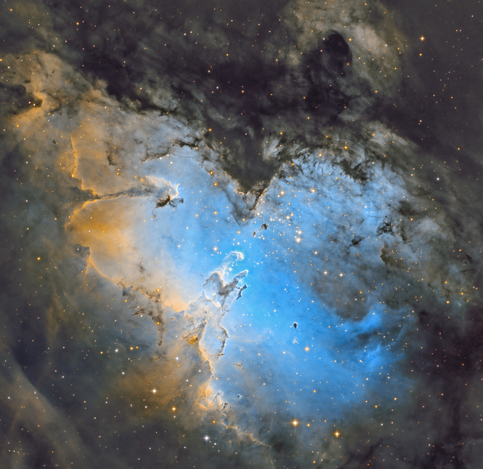 M16 Eagle Nebula And The Pillars Of Creation | Telescope Live